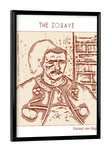 Poster mit schwarzem Rahmen "Die Zouave (Strichzeichnung)" artboxONE - Abstrakt,Menschen,Männer