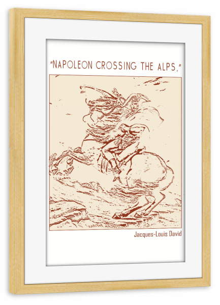 Poster mit Rahmen kiefer "Napoleon (Strichzeichnungen)" artboxONE - Tiere,Abstrakt,Menschen