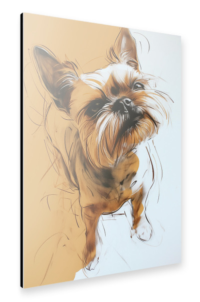 Alu-Dibond "Yorkshire Terrier Love" 30x20 cm artboxONE