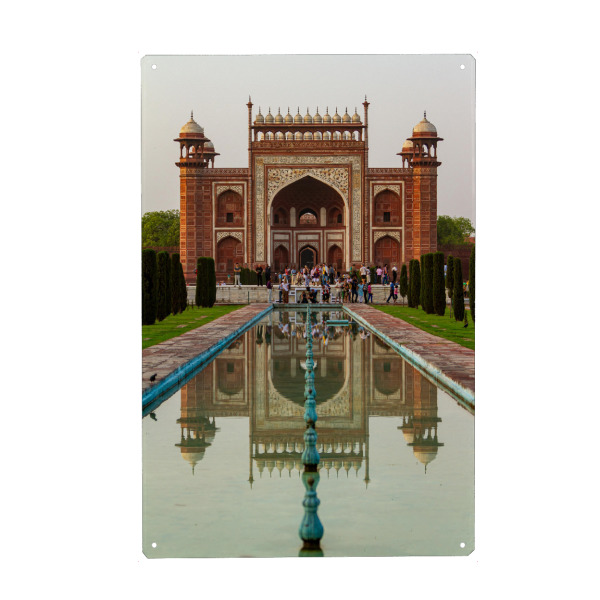 Holzbild "Inrisches Grabmal Taj Mahal" artboxONE - Architektur,Reise / Asien - Taj mahal,Tadsch mahal,Uttar pradesh,Agra,Indien