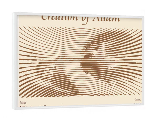 Poster mit weißem Rahmen "Erschaffung Adams (1512)" artboxONE - Abstrakt,Menschen