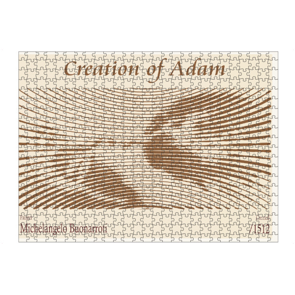 Puzzle Ravensburger "Erschaffung Adams (1512)" artboxONE - Abstrakt,Menschen
