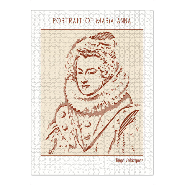 Puzzle Ravensburger "Portrait of María Anna (Line Art)" artboxONE - Abstrakt,Menschen