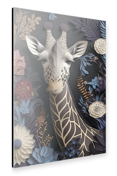 Alu-Dibond "Giraffenportrait" 30x20 cm artboxONE
