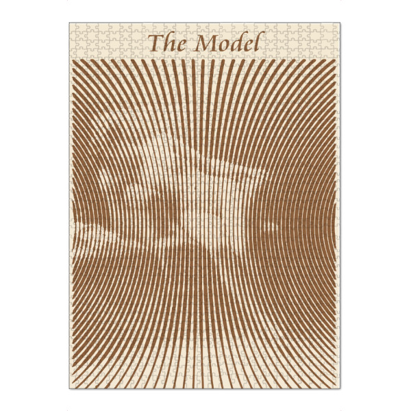 Puzzle Ravensburger "Das Model" artboxONE - Abstrakt - Gliederung,Minimalistisch,Skizzieren,Monochromatisch,Illustration,Hypnotisieren,Jahrgang