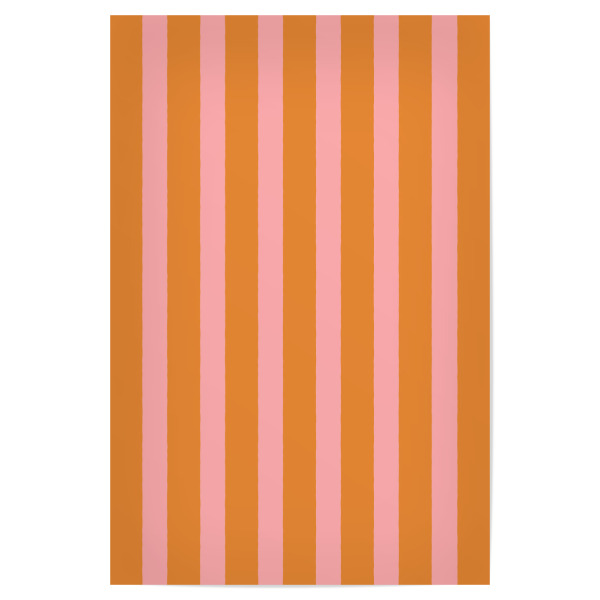 Poster 30x20 cm "Einfaches Streifenmuster Orange" artboxONE - Abstrakt,Geometrie - Orange,Rosa,Muster,Linie,Einfach,Minimalistisch,Minimal