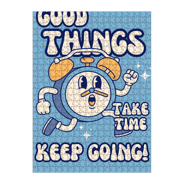 Puzzle Ravensburger "Cartoon clock" artboxONE - Sport / Motivation