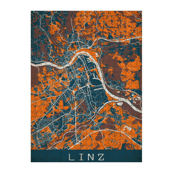 Puzzle Ravensburger "Linz Vintage" artboxONE - Städte / Weitere,Kartografie