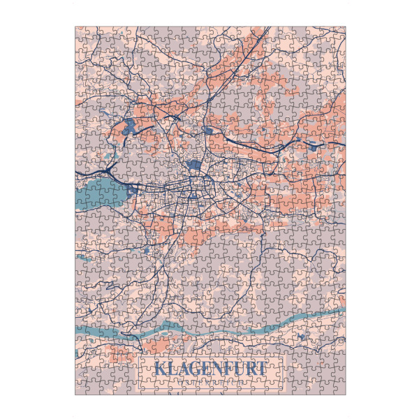 artboxONE Puzzle "Klagenfurt Stadt Map" artboxONE - Städte / Weitere,Kartografie