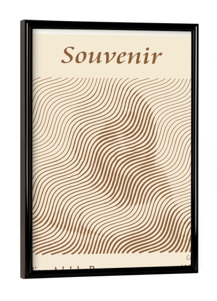 Poster mit schwarzem Rahmen "Souvenir (1894)" artboxONE - Abstrakt,Menschen,Männer