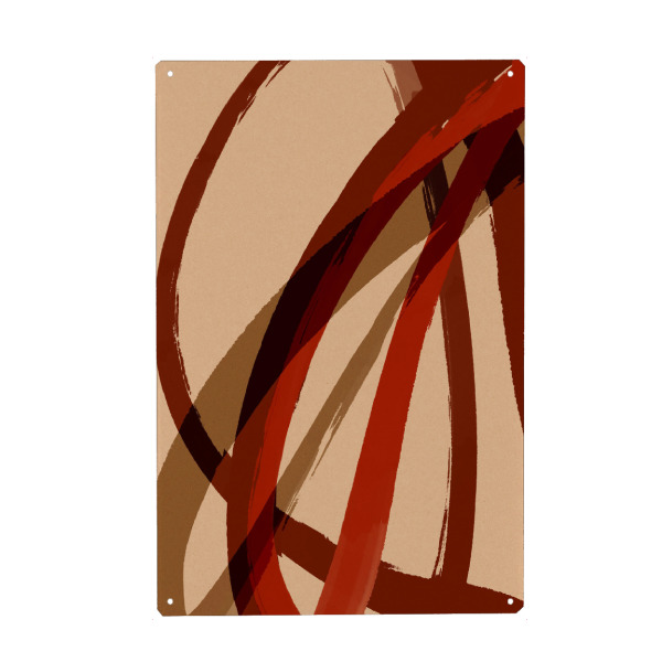 Holzbild "Red Strokes l" artboxONE - Abstrakt,Für Mama,Für Papa