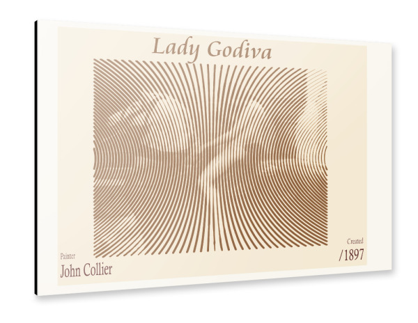 Alu-Dibond "Lady Godiva (1897)" 30x20 cm artboxONE