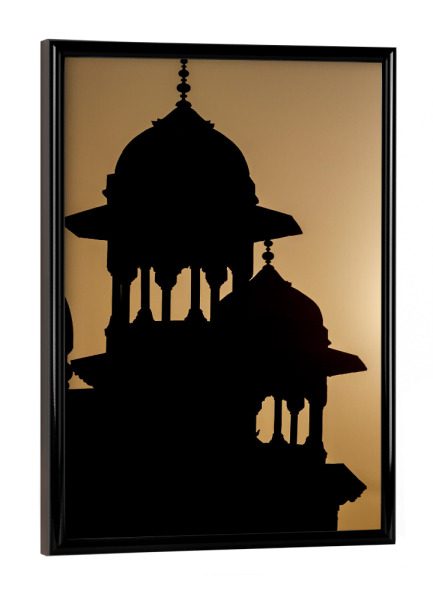 Poster mit schwarzem Rahmen "Taj Mahal Sonnenuntergang" artboxONE - Architektur,Reise / Asien