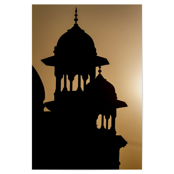 Poster 30x20 cm "Taj Mahal Sonnenuntergang" artboxONE - Architektur,Reise / Asien - Taj mahal,Tadsch mahal,Uttar pradesh,Agra,Indien,Sonnenuntergang