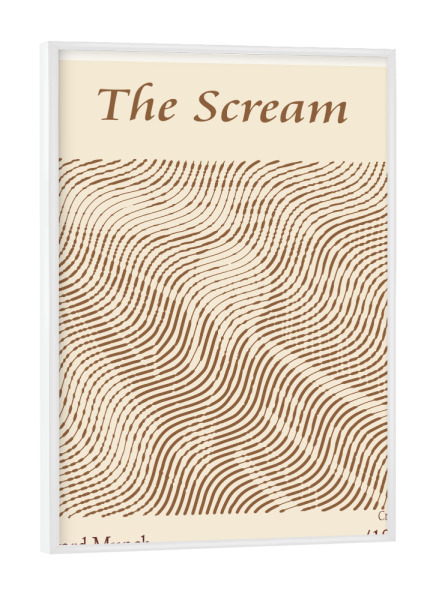 Poster mit weißem Rahmen "Der Schrei (1893)" artboxONE - Abstrakt