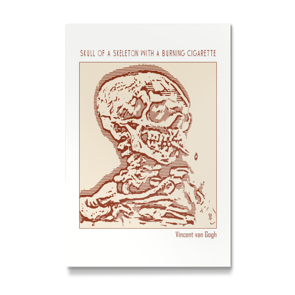 Galerie-Print "Schädel eines Skeletts (Line Art)" 30x20 cm artboxONE