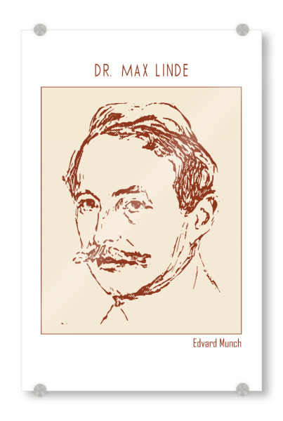 Acrylglasbild "Dr. Max Linde (Line Art)" artboxONE - Abstrakt,Menschen,Männer