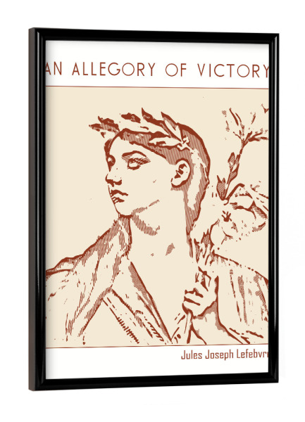 Poster mit schwarzem Rahmen "An Allegory Of Victory (Line Art)" artboxONE - Abstrakt