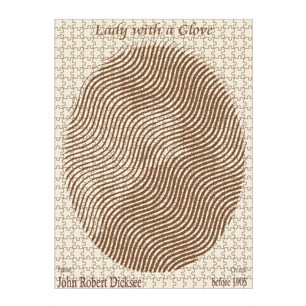 artboxONE Puzzle "Dame mit Handschuh (vor 1905)" artboxONE - Abstrakt
