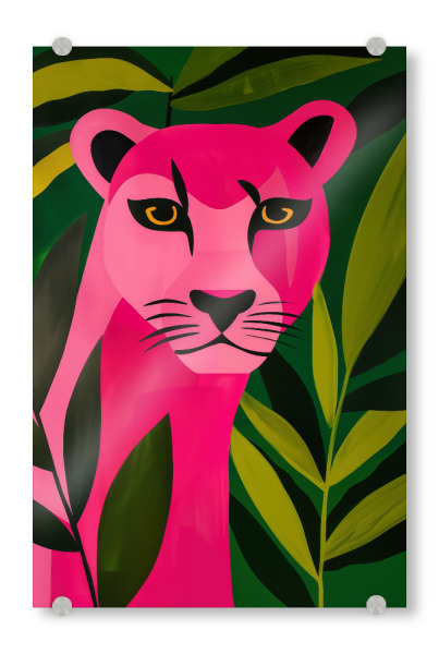 Acrylglasbild "Abstrakter Rosa Panther" artboxONE - Tiere,Abstrakt,Ultraviolet