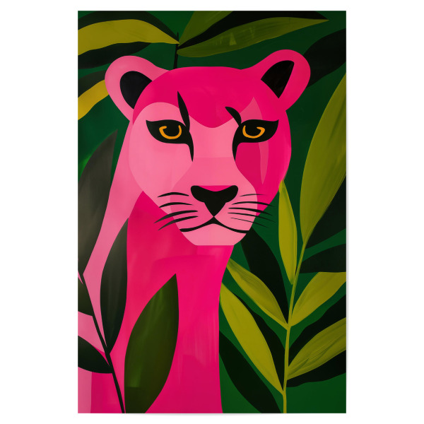 Poster "Abstrakter Rosa Panther" artboxONE - Tiere,Abstrakt,Ultraviolet