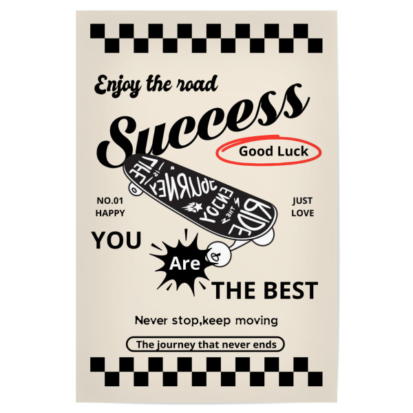 Poster 30x20 cm "Vintage Retro Art Groovy" artboxONE - Sport,Sport / Motivation