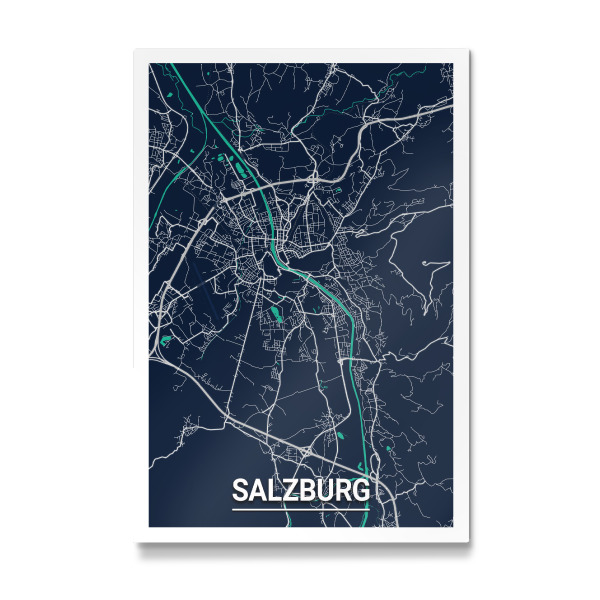 Galerie-Print "Salzburg Map" 30x20 cm artboxONE