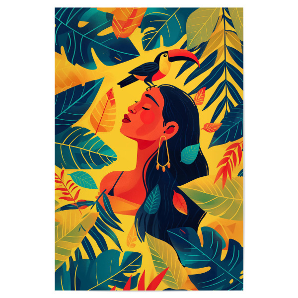 Poster 30x20 cm "Tropisches Boho Sommer-Märchen" artboxONE - Natur,Fashion,Festivals