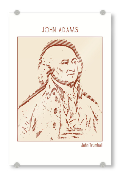 Acrylglasbild "John Adams (Strichzeichnungen)" artboxONE - Abstrakt - Gliederung,Minimalistisch,Skizze,Monochromatisch,Illustration,Bleistift