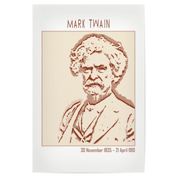 Poster 30x20 cm "Mark Twain (Strichzeichnungen)" artboxONE - Abstrakt,Menschen,Männer