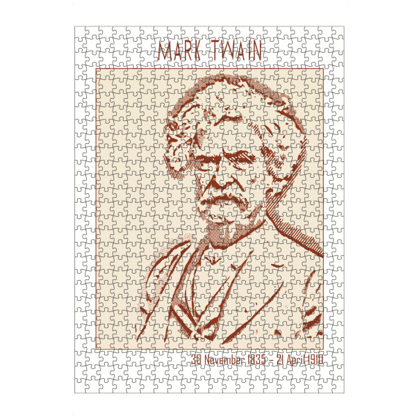 artboxONE Puzzle "Mark Twain (Strichzeichnungen)" artboxONE - Abstrakt,Menschen,Männer