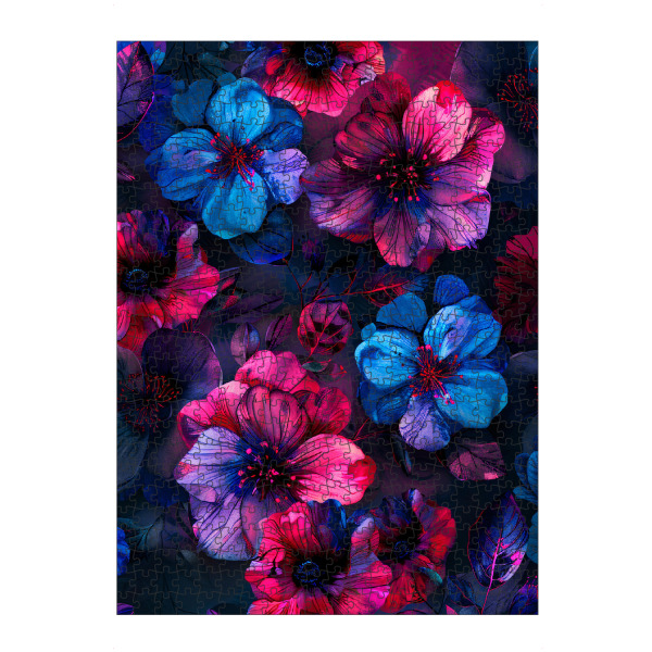 Puzzle Ravensburger "Blumen Marinerot C (matart)" artboxONE - Natur,Floral - Blumen,Natur,Modern,Kunst,Floral - Bild blumen
