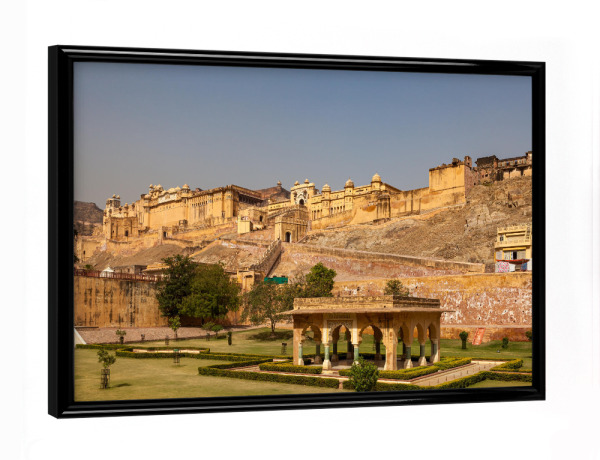 Poster mit schwarzem Rahmen "Amber Fort bei Jaipur in Indien" artboxONE - Architektur,Reise / Asien
