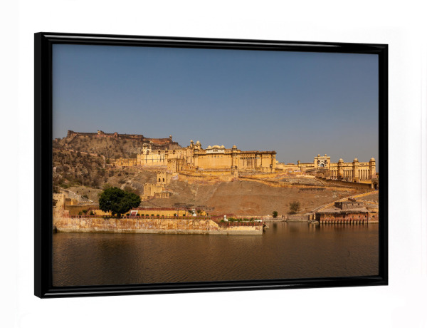 Poster mit schwarzem Rahmen "Fort Amber bei Jaipur" artboxONE - Architektur,Reise / Asien