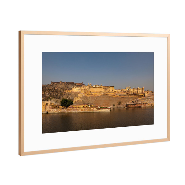 Poster mit Rahmen Kupfer "Fort Amber bei Jaipur" artboxONE - Architektur,Reise / Asien