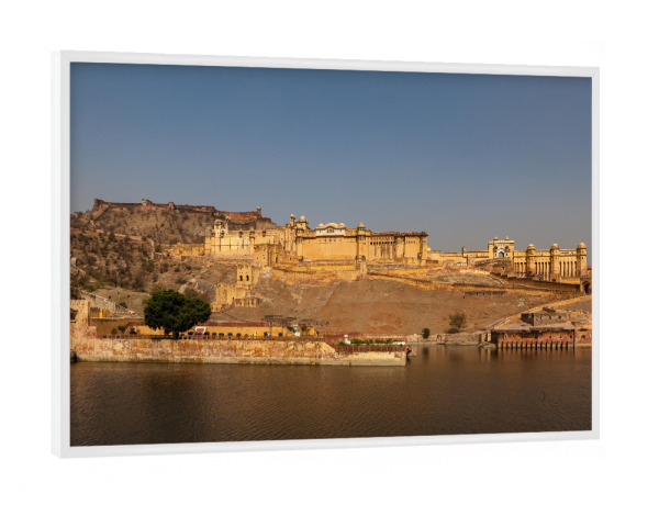 Poster mit weißem Rahmen "Fort Amber bei Jaipur" artboxONE - Architektur,Reise / Asien
