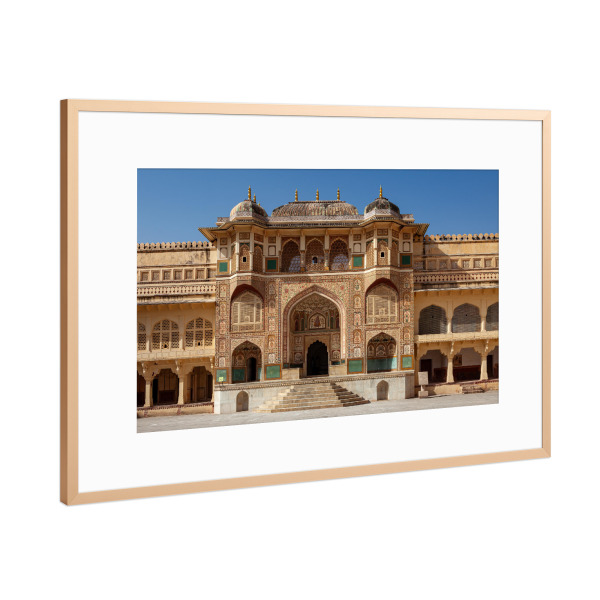 Poster mit Rahmen Kupfer "Fort - Amber" artboxONE - Architektur,Reise / Asien - Fort amber,Amber palace,Indien,Rajasthan,Jaipur,Palast,Burg,Schloss