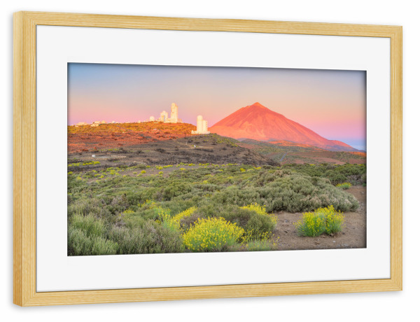 Poster mit Rahmen kiefer "Teide-Observatorium auf Teneriffa" artboxONE - Natur,Reise,Reise / Länder