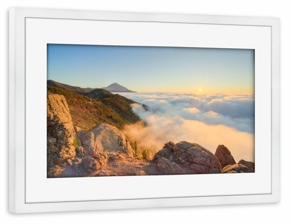 Poster mit Rahmen weiß "Teneriffa Mirador de Ayosa" artboxONE - Natur,Reise,Reise / Länder