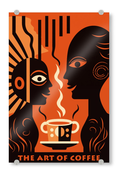 Acrylglasbild "Kaffee-Kunst" artboxONE - Essen & Trinken,Abstrakt,Für Papa