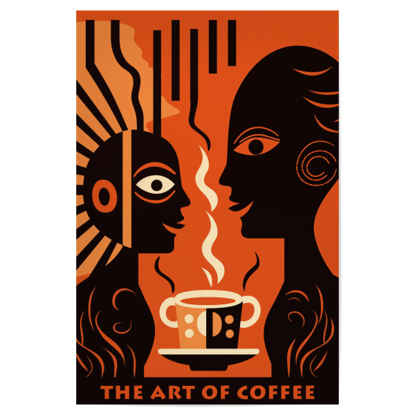 Poster 30x20 cm "Kaffee-Kunst" artboxONE - Essen & Trinken,Abstrakt,Für Papa