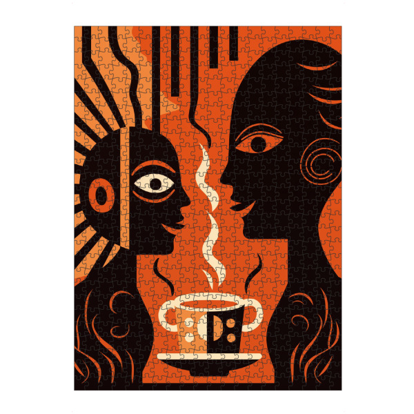 artboxONE Puzzle "Kaffee-Kunst" artboxONE - Essen & Trinken,Abstrakt,Für Papa