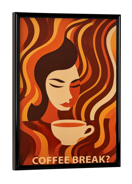 Poster mit schwarzem Rahmen "Kaffee-Pause | Coffee Break" artboxONE - Essen & Trinken,Abstrakt,Für Mama