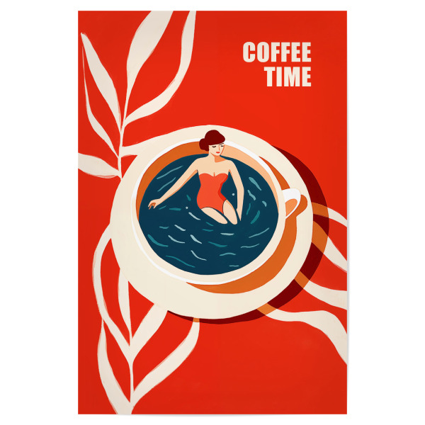 Poster "Kaffee-Zeit" artboxONE - Essen & Trinken,Abstrakt,Für Papa