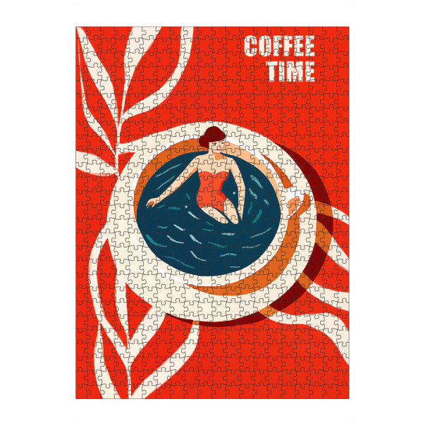 Puzzle Ravensburger "Kaffee-Zeit" artboxONE - Essen & Trinken,Abstrakt,Für Papa