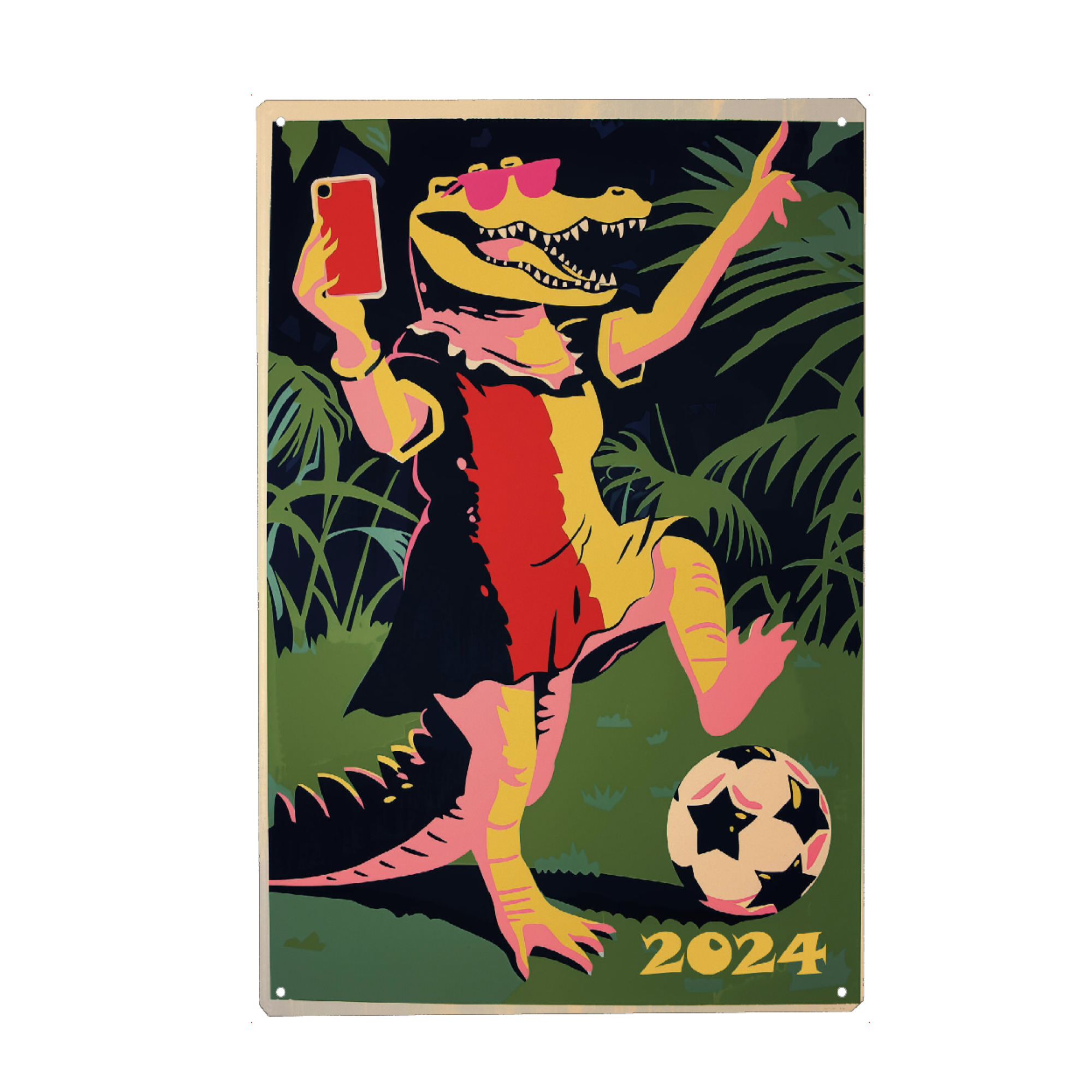 Metall Poster "Fußball Deutschland" artboxONE - Tiere,Sport / Fußball,Für Papa,Männer,Lustig