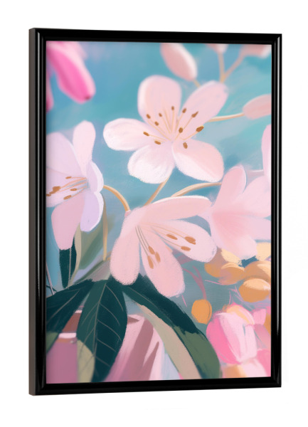 Poster mit schwarzem Rahmen "Zarte Blütenpracht" artboxONE - Natur,Floral
