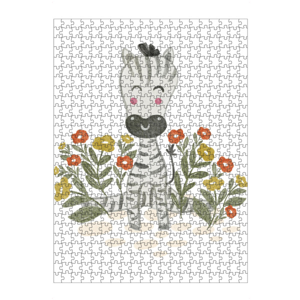 Puzzle Ravensburger "Baby Zebra and floral" artboxONE - Floral,Für Kinder,Tiere