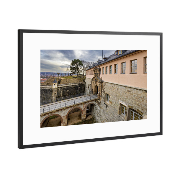 Poster mit Rahmen Schwarz (Metallic) "Die Erfurter Zitadelle" artboxONE - Architektur - Erfurt,Thüringen,Petersberg,Festung,Zitadelle petersberg