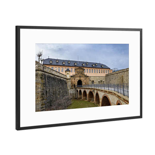 Poster mit Rahmen Schwarz (Metallic) "Zitadelle Petersberg" artboxONE - Architektur - Erfurt,Thüringen,Petersberg,Festung,Zitadelle petersberg